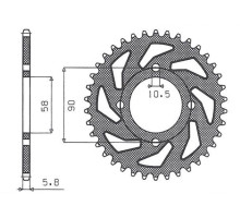 Задня зірочка sunstar 279 41 honda xl 125v varadero '01-'13, ktm 200 duke '12-'14, 125 duke '11-'13 (jtr273.41) (ланцюг 520) (27941jt)