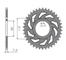 Зарідня зірочка sunstar 4350 46 honda vt 600 '88-'07, cbr 400 (jtr1332.46) (ланцюг 525) (435046jt)