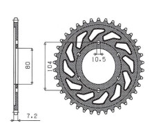 Зарідня зірочка sunstar 4359 40 kawasaki zx 6 r '98-'02, z 1000 '07-'09, zx10r '04-'15 (jtr1489.40) (ланцюг 525) (435940jt)