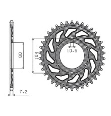 Зарідня зірочка sunstar 4359 42 kawasaki z 1000 '03-'06, abs '10-'13 (jtr1489.42) (ланцюг 525) (435942jt)