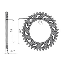 Зарідня зірочка sunstar 4399 41 honda cbr 1000 rr '04-'05 (jtr1306.41) (ланцюг 530) (439941jt)