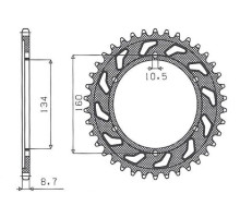 Зарідня зірочка sunstar 4399 41 honda cbr 1000 rr '04-'05 (jtr1306.41) (ланцюг 530) (439941jt)