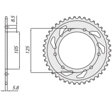 Зарідня зірочка sunstar 4402 53 derbi senda 50r/sm, aprilia rx 50, mbk 50 (jtr1131.53) (ланцюг 420) (440253jt)