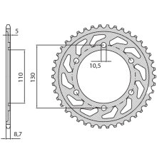 Зарінка задня sunstar 4440 48 yamaha r6 03-05 (jtr1875.48) (ланцюг 532) (444048)
