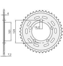 Задня зірочка sunstar 4508 41 ktm 950/990/1190 rc8 /duke/ supermoto (jtr898.41) (ланцюг 525) (450841jt)