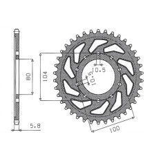 Зарідня зірочка sunstar 478 45 kawasaki zxr 400 (88-02), z800 (13-14) (jtr478.45) (ланцюг 520) (47845jt)