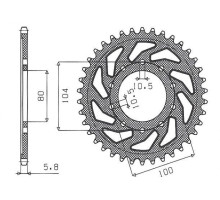 Зарідня зірочка sunstar 478 45 kawasaki zxr 400 (88-02), z800 (13-14) (jtr478.45) (ланцюг 520) (47845jt)