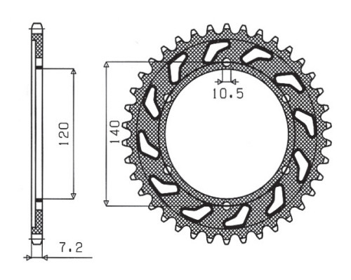 Зарідня зірочка sunstar 5301 46 suzuki gsxr 600 (98-00) (jtr498.46) (ланцюг 525) (530146jt)