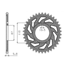 Зарідня зірочка sunstar 795 39 suzuki gs 500 e/f 88-10 (jtr823.39) (ланцюг 520) (79539jt)