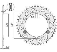 Зарідня зірочка sunstar 808 41 suzuki dr 350se, drz 400sm, rm, rmz (jtr808.41) (ланцюг 520) (80841jt)