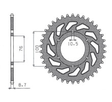 Зарідня зірочка sunstar 818 42 suzuki gs 1000/1100, gsx 1100e (jtr818.42) (ланцюг 630)