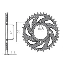 Зарідня зірочка sunstar 819 41 suzuki gz 250 marauder (99-10), gn 250 (82-99) (jtr819/2.41) (ланцюг 520) (81941jt)