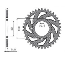 Зарідня зірочка sunstar 819 41 suzuki gz 250 marauder (99-10), gn 250 (82-99) (jtr819/2.41) (ланцюг 520) (81941jt)