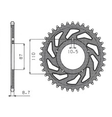 Зарідня зірочка sunstar 824 46 suzuki gsx 600f (89-91) (gn72b) (jtr829.46) (ланцюг 530) (82446jt)