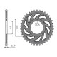 Зарідня зірочка sunstar 824 46 suzuki gsx 600f (89-91) (gn72b) (jtr829.46) (ланцюг 530) (82446jt)