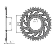 Зарідня зірочка sunstar 825 42 / 816 42 suzuki gsxr1100, gsxr750 (92-95) (jtr816.42) (ланцюг 530) (81642jt)
