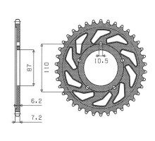Зарідня зірочка sunstar 828 46 suzuki bandit gsf 400 (jtr807.46) (ланцюг 525) (82846jt)