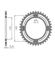 Задня зірочка sunstar 857 40 yamaha xt 600 '83-94, xt 600z  84-89 (jtr857.40) (ланцюг 520) (85740jt)