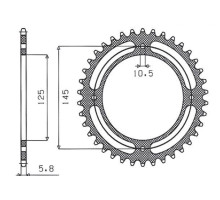 Зарідня зірочка sunstar 857 47 yamaha xv 125 virago, xvs 125, tt 600re (jtr857.47) (ланцюг 520) (85747jt)