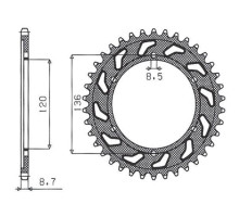 Зарідня зірочка sunstar 864 44 yamaha xj 600 h,n 84-91, yx 600 radian 86-87 (jtr862.44) (ланцюг 530) (86444jt)