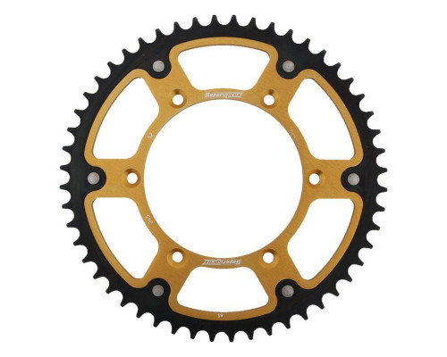 Задня зірочка supersprox 270 52 stealth (сталь/алюміній) yamaha yz/yzf '99-'18 (jtr251.52) (jtr245/2.52) золотий колір