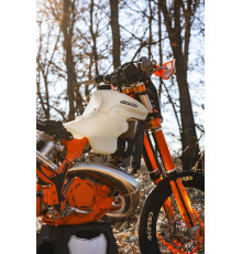 Acerbis fuel tank 15l ktm exc / excf / exc-f / xc-w '24-'25, sx / sx-f / sxf / xc / xc-f / xcf '23-'25' прозорий (білий / прозорий)