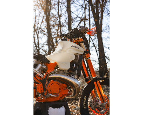 Acerbis fuel tank 15l ktm exc / excf / exc-f / xc-w '24-'25, sx / sx-f / sxf / xc / xc-f / xcf '23-'25' прозорий (білий / прозорий)