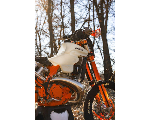 Acerbis fuel tank 15l ktm exc / excf / exc-f / xc-w '24-'25, sx / sx-f / sxf / xc / xc-f / xcf '23-'25' прозорий (білий / прозорий)