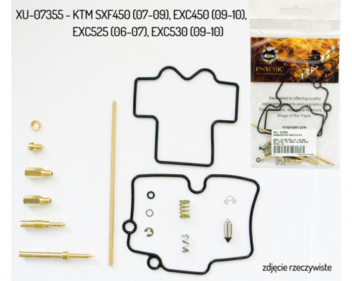 Ремонтний комплект карбюратора psychic ktm sxf 450 '07-'12, exc 450 '07-'11, exc 525 '06-'07, exc 530 '09-'11 (26-1520) (для 1 карбюратора) (jets 188/180/42/85)