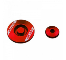 Scar racing engine inspection plugs suzuki rmz250 '07-'25, rmz450 '05-'25, rmx450z '10-'19 red