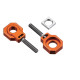 Натягувач заднього моста Accel з болтом KTM SX/SXF/EXC 125-530 '08-'12, EXC/EXCF '08-'19 (діаметр 20мм) оранжевий (комплект - 2 шт.)