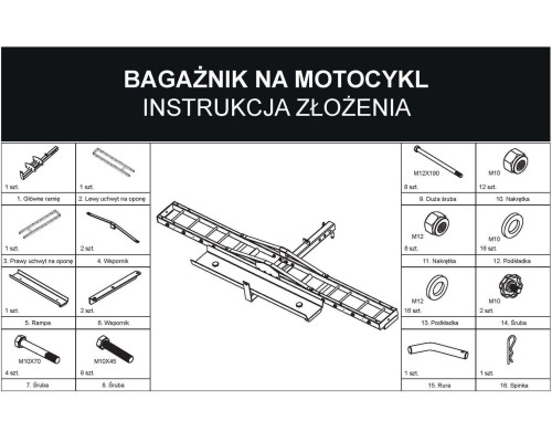 Мотоциклетна транспортна платформа biketec (багажник для автомобіля)