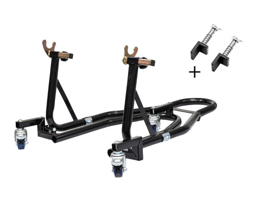 Biketec pro мотоциклетний підйомник / стійка для задньої частини (vil адаптери в комплекті) на візку (легко переміщати мотоцикл)