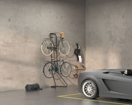 Стійка для велосипеда biketec (окрема для 2 велосипедів) чорна (велотримач)