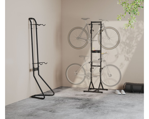 Стійка для велосипеда biketec (окрема для 2 велосипедів) чорна (велотримач)