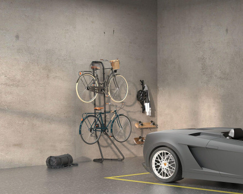 Стійка для велосипеда biketec (окрема для 2 велосипедів) чорна (велотримач)