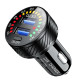 Biketec універсальний dual usb зарядний пристрій qc 3.0 - 36w швидка зарядка для прикурювача з вольтметром