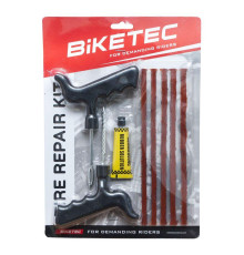 Набір для ремонту проколів безкамерних шин biketec (корди) укомплектований