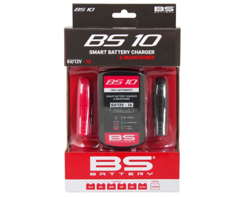 Зарядний пристрій bs bs10 6v-12v std/agm/gel, 12.8v літієвий (термін служби p04), 1a до 20ah (el)