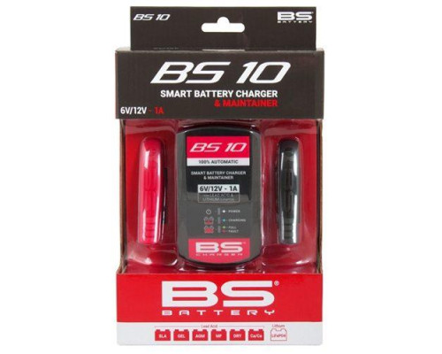 Зарядний пристрій bs bs10 6v-12v std/agm/gel, 12.8v літієвий (термін служби p04), 1a до 20ah (el)