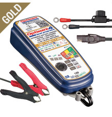 Optimate 2024/08 зарядний пристрій для акумулятора optimate 4 quad program 12v 1.25a, 4-60ah agm / gel / std, 12.8 / 13.2v 2-15ah літій (lifepo4) sae (el) - замінює tm340