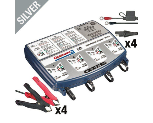 Зарядний пристрій optimate optimate 3 12v 0.8a 3-40ah, agm / gel / std, sae (на 4 акб) (ел)