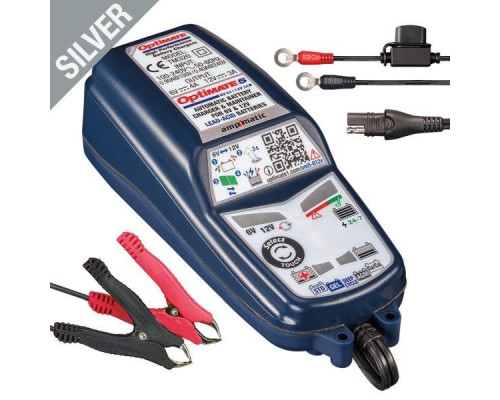Зарядний пристрій optimate optimate 5 ampmatic 6v 4a 3-160ah / 12v 3a 3-120ah, agm / gel / std / sli / deep cycle, sae (el) - замінює tm222