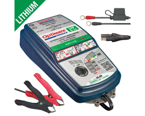Зарядний пристрій optimate optimate lithium 8s 25.6v / 26.4v 5a, 2.5-100ah, lfp / lifepo4, sae (el) (8)