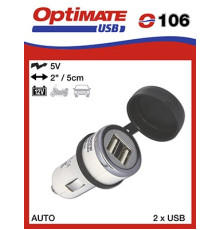 Зарядний пристрій від прикурювача optimate dual usb 3300ma (el)