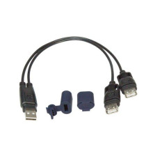 Розгалужувач usb кабелю optimate з водонепроникною кришкою (el)
