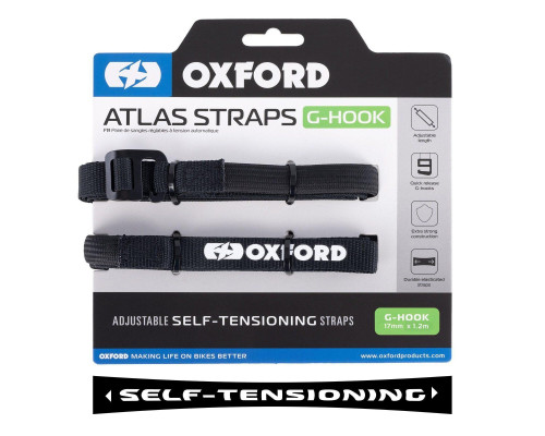 Ремені для кріплення oxford atlas g-hook 17 мм x 1,2 м чорні