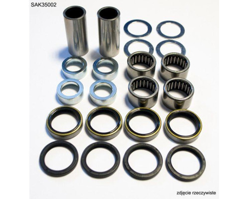 Ремонтний комплект підшипника worx swingarm ktm sx/sxf '04-'15 ,exc/excf '04-'16 , husqvarna te/fe '11-'16, husaberg te/fe '11-'14, (28-1168) (втулки 17x22x48mm-2pcs, підшипники 22x28x1 6mm-4pcs)