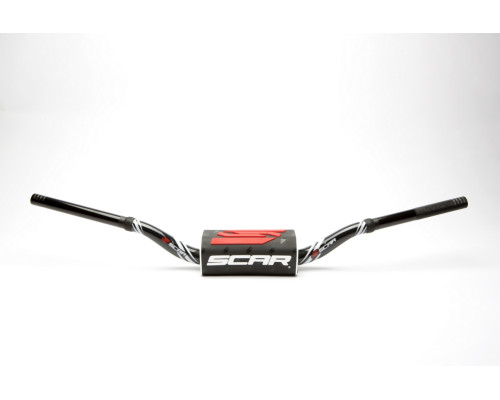 Scar racing рульо 28.6mm модель rc bend колір чорний/білий колір губки чорний/білий/червоний