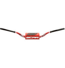 Scar racing рульо 28,6 мм villopoto/stewart модель червона/чорна губка червона/чорна